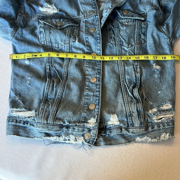 American Eagle Distressed Denim Jacket Women’s XS - Picture 12 of 13